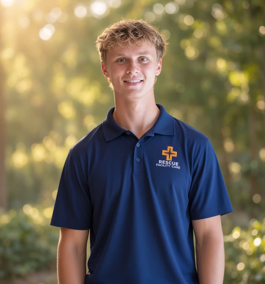 Portrait of TJ, Rescue Facility Care team member